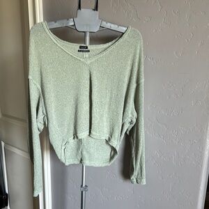 Mint Green V-Neck Sweater